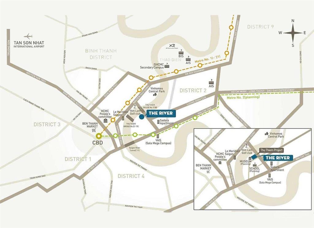 Căn hộ bán tại the river thủ thiêm gồm 4 phòng ngủ view sông với diện tích 203m2