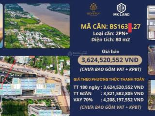 Siêu phẩm căn trục hiếm 2pn+ 80m² beverly solari vinhomes grand park, giá 3,9 tỷ, nhận nhà ngay
