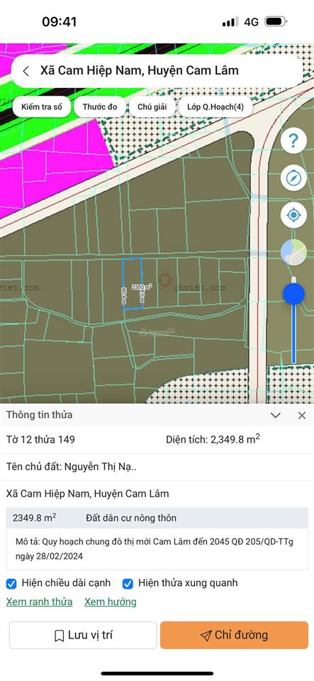 Bán nhanh lô đất quy hoạch an toàn cam hiệp nam (củ), giá chỉ 700tr