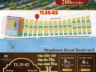 Căn góc vip tại phân khu tài lộc 4.3 vinhomes royal island