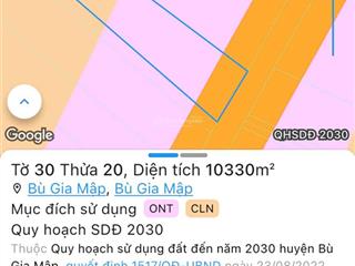 Bán đất dt741 bù gia mập dt 1 mẫu