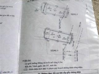 Bán nhà riêng tại lưu hữu phước, 3,55 tỷ, 44,5m2, 2pn, 2wc, hàng hiếm