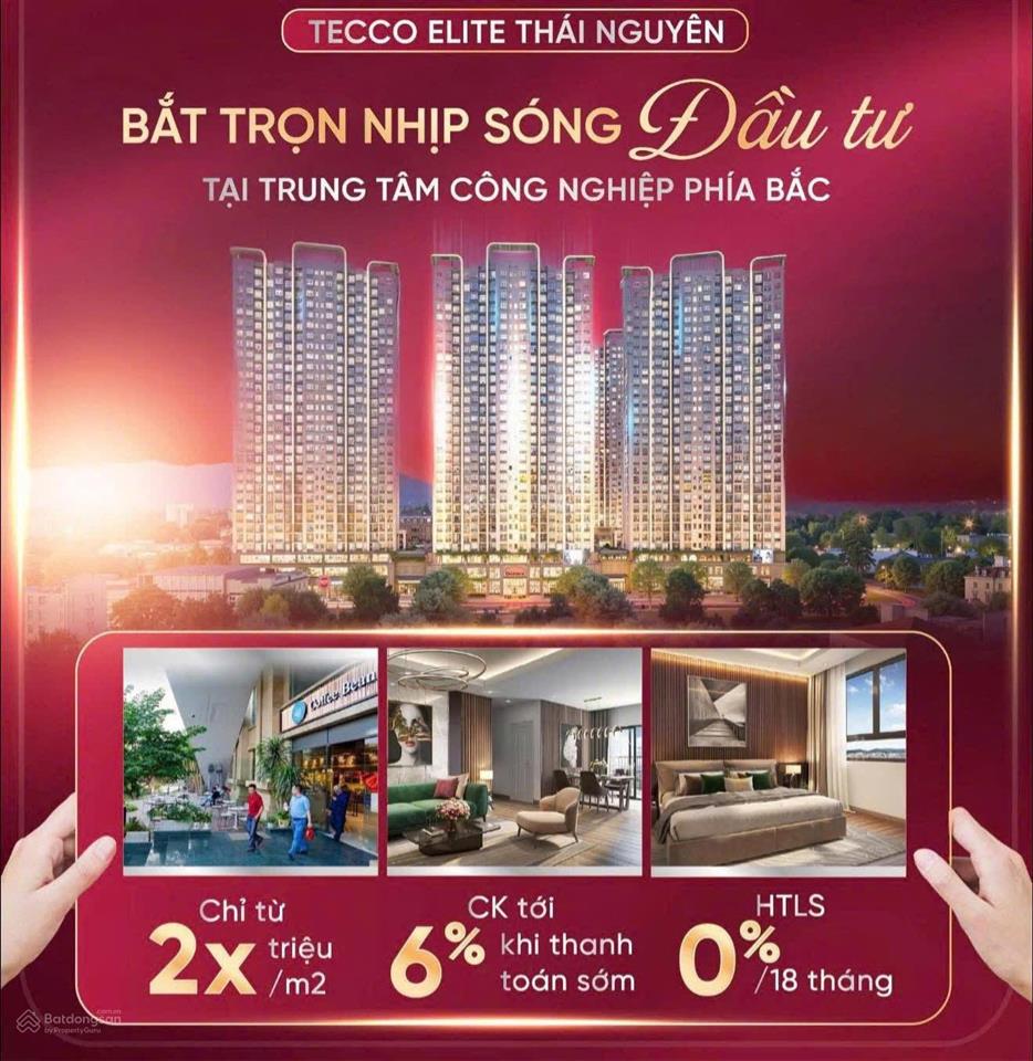 Chỉ từ 1,8 tỷ sở hữu căn hộ 2 ngủ 2 vệ sinh tại trung tâm thành phố thái nguyên
