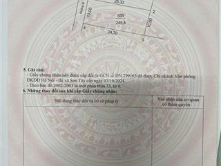 Chính chủ cần bán 249,8m2 đồng trạng, cổ đông
