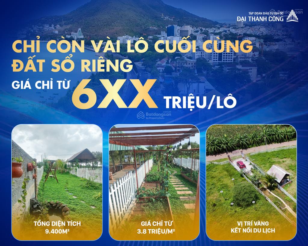 Bà rịa vũng tàu chỉ từ 6xx triệu/lô, sổ riêng từng nền, vị trí vàng ven hồ suối môn
