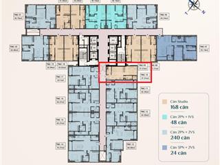 Bán gấp studio 32m 34m 38,53m tầng trung hướng đn mát view ngã tư sở dự án the ninety complex