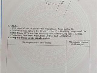 100 m đất kinh doanh buôn bán tốt tại bột xuyên mỹ đức hà nội