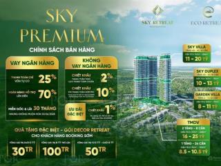 Căn hộ Ecopark Long An, Eco Retreat duplex 3,5 tỷ 60m2, căn hộ thông tầng Sky Premium,