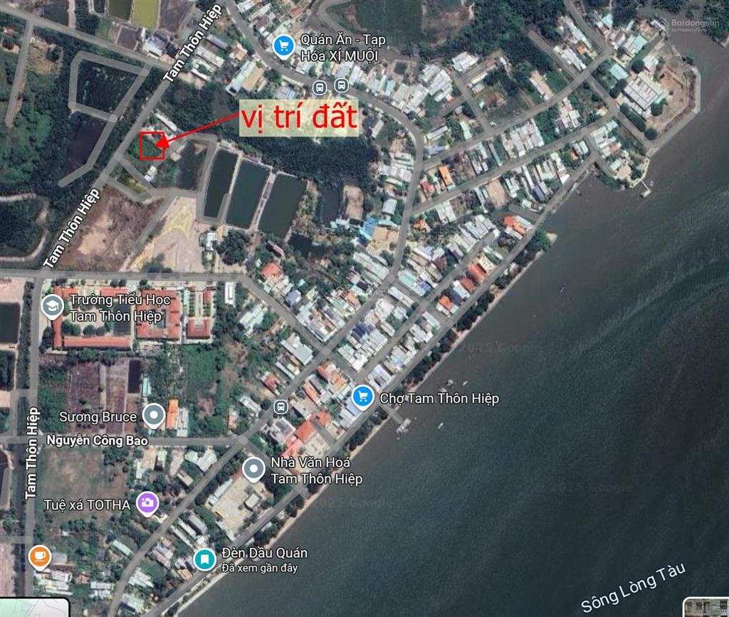 Bán đất mặt tiền đường 30m tam thôn hiệp, cần giờ, 700m2, cách chợ tam thôn hiệp 500m