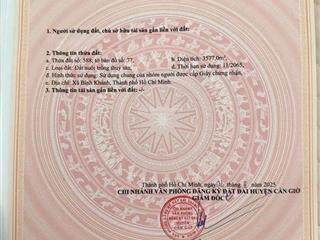 Bán đất ntts đẹp tại xã bình khánh, cần giờ, 5,365 tỷ, 3577m2, mặt tiền 75m