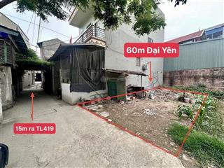 Bán gấp đất tại xã đại yên, chương mỹ, hà nội, 3,6 tỷ, 60 m2 bao đẹp