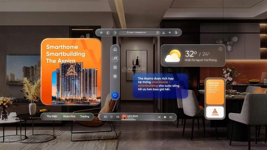 Nhận chiết khấu cao độc quyền căn hộ 2pn the aspira  hai ban công, nội thất cao cấp, smarthome