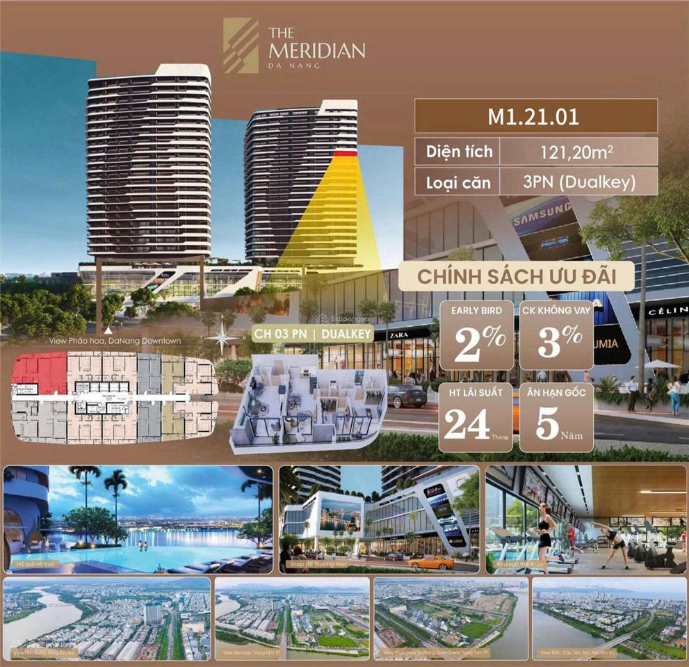 Siêu phẩm căn dualkey 3pn the meridian view triệu đô trung tâm đà nẵng downtown