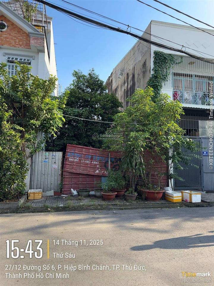 Bán đất mặt tiền đường nội bộ đường số 6 bình triệu, thủ đức