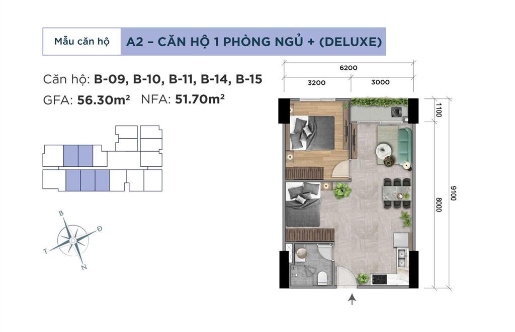 Căn hộ ven sông  thanh toán 580tr nhận nhà  khải hoàn prime