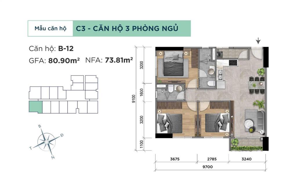 Căn hộ ven sông  thanh toán 580tr nhận nhà  khải hoàn prime
