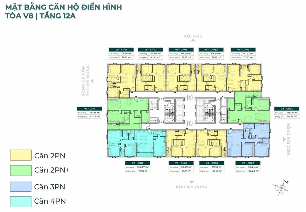 Bán gấp căn hộ đẹp sunshine sky city, 6,2 tỷ, 84m2, 2pn, 2wc, nhiều tiện ích tại quận 7, hcm