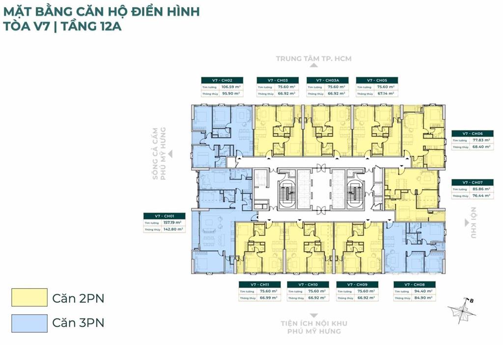 Bán gấp căn hộ đẹp sunshine sky city, 6,2 tỷ, 84m2, 2pn, 2wc, nhiều tiện ích tại quận 7, hcm