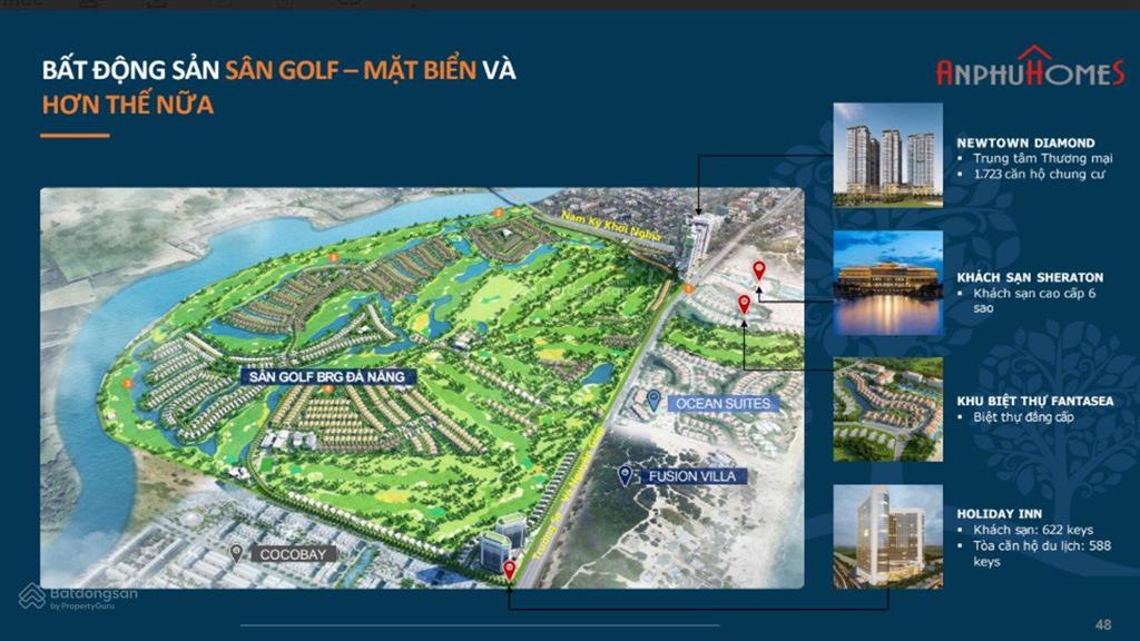 Bán căn hộ biển 3 phòng ngủ, 98m2 ngay sân golf 36 lỗ, đối diện là sheraton đà nẵng