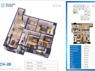 Căn hộ chuẩn gu gia đình blue gem tower, tứ hiệp, thanh trì, hà nội, 7 tỷ, 97 m2, giá ưu đãi