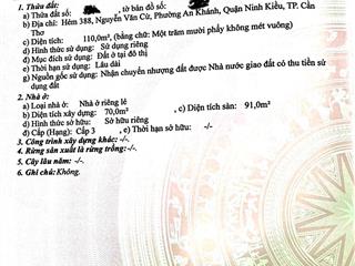 Nhà chính chủ bán gần trường đhyd cần thơ