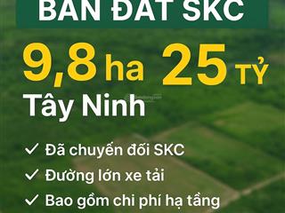 Chính chủ bán 9,8ha đất skc tại tây ninh  giá 25 tỷ (hạ tầng cơ bản)