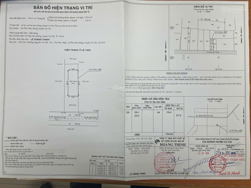 Bán đất 360m2 hẻm đường nguyễn thị nê, phú hòa đông, củ chi, tp.hcm