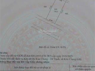 Lô đất siêu đẹp dịch vụ thăng long 9 kim chung hoài đức mặt tiền rộng