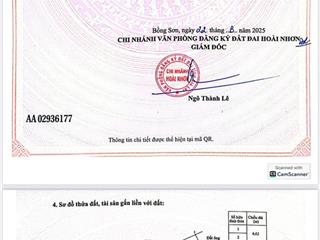 Bán đất tại thị trấn bồng sơn, hoài nhơn, bình định, 3,6 tỷ, 277 m2