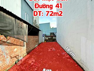 Bán đất mặt tiền đường số 41, p.linh đông, thủ đức  72.8m2  6.6 tỷ