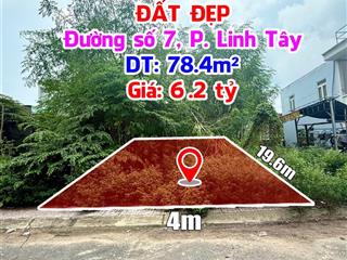 Bán đất đường số 7, p. linh tây giá chỉ 6.2 tỷ