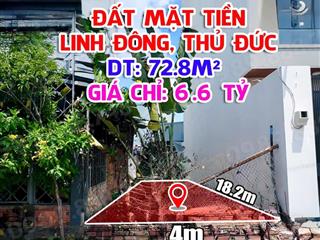 Đất mặt tiền đường số 41, linh đông  dt 72.8m  giá chỉ 6.6 tỷ