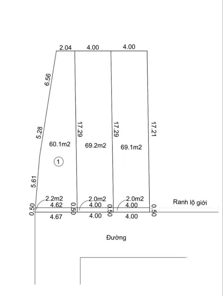 Đất đường số 39 linh đông, cách vành đai 2 chỉ 50m  53.4m2  4.5 tỷ