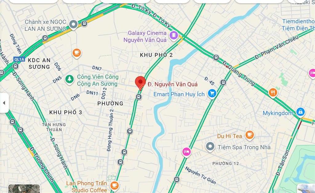 Bán lô đất mặt tiền nguyễn văn quá,p đông hưng thuận, quận 12 sổ đỏ