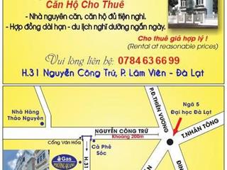 Chính chủ cho thuê nhà nguyên căn / căn hộ 2 pn,full nội thấtdalat