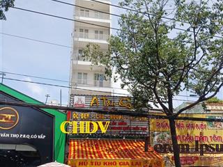 Bán tòa nhà chdv 8 tầng mặt tiền lê văn thọ, p.8, gò vấp dòng tiền 100tr/th 180m2  giá 31 tỷ tl