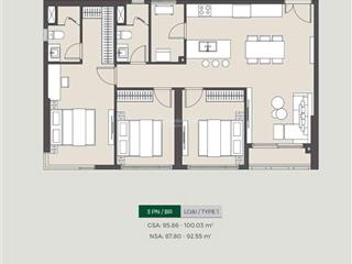 Quỹ căn độc quyền giá tốt 3pn tháng 9 lumiere boulevard, nhận nhà ở ngay