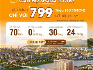 Mở bán 2 toà căn hộ sun spana tower hoà xuân, đà nẵng  view sông xem pháo hoa, chỉ 60tr/m2