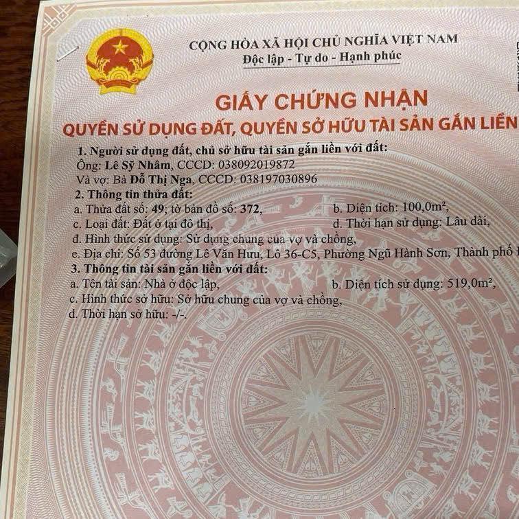 Tòa căn hộ 5 tầng mt lê văn hưu sát sông hàn, dòng tiền ổn định trên 100tr/th