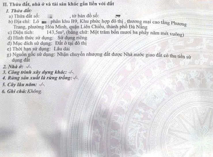 Lô 2 mặt tiền hoàng thị loan khu kinh doanh sầm uất nhất, cạnh ngã tư nguyễn sinh sắc, xây tự do