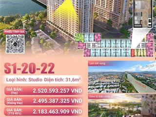 S12022  căn hộ studio cuối cùng view sông tuyệt mỹ
