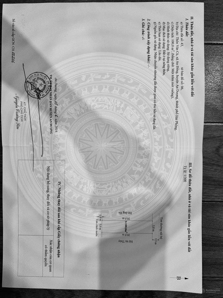 Bán đất 100m2 tuyến 2 văn cú an dương hải phòng