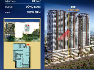 Gia chủ cần tiền cần bán gấp căn 2pn giá hơn 60 tr/m2, sở hữu lâu dài, nội thất cơ bản, view biển