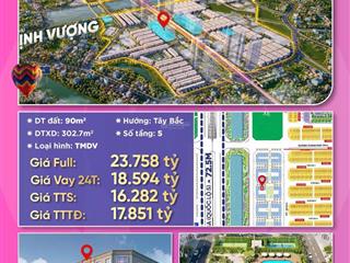 Shophouse sẻ khe 3 mặt thoáng hàng chủ đầu tư vị trí đẹp dễ cho thuê kinh doanh thuận lợi