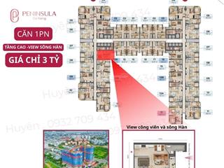 Cực hot  căn 1pn tầng cao view sông giá tốt nhất thị trường chỉ 3 tỷ  sở hữu lâu dài