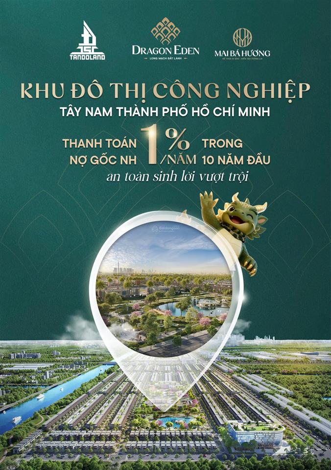 Bán đất nền dự án dragon eden, 4 tỷ, 162m2, lương hòa, bến lức, long an