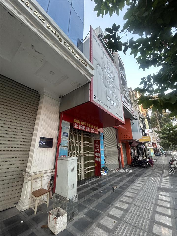 Quận 10  mặt tiền 3/2  98.5m2 vuông vức  tiện xây mới  45 tỷ!