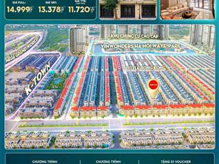 Bán nhà phố liền kề giá tốt nhất tại vinhomes ocean park 2, đường san hô 9, 70m2, 11,72 tỷ