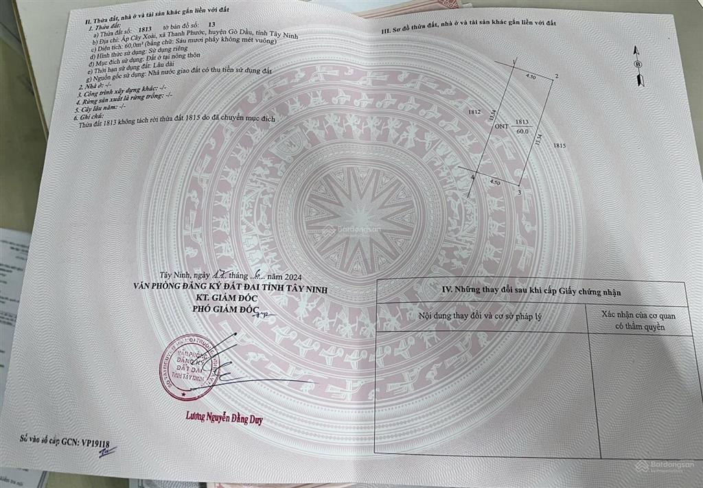 570tr nhựa bàu sen 5x40m có 60m2 thổ cư thanh phước, gò dầu, tây ninh