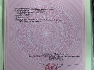 Bán đất ở nông thôn tại tân quý tây, bình chánh